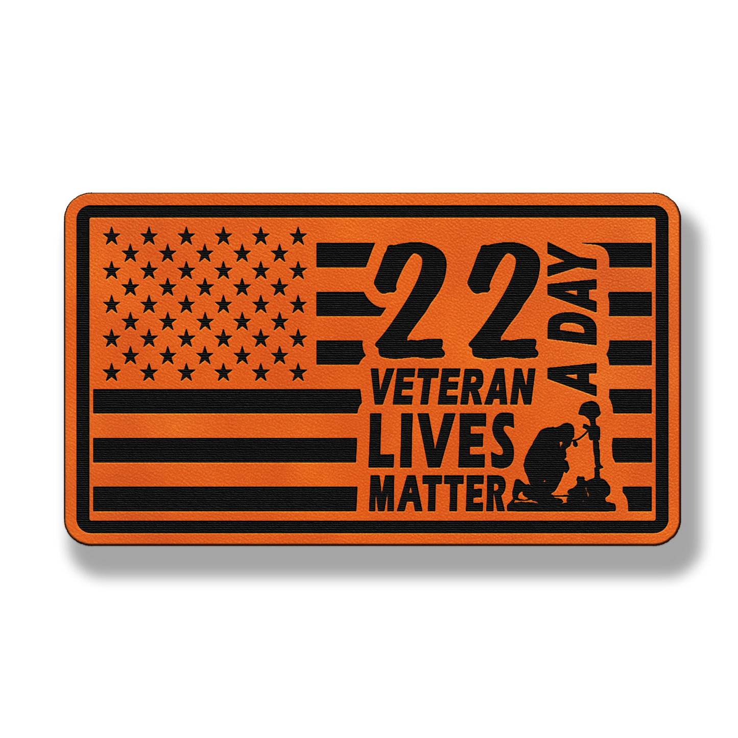 22 Veteran Lives Matter Memorial Flag – Leatherette Morale Patch