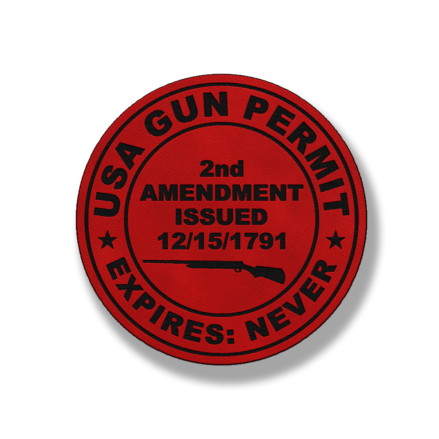 USA Gun Permit Patch – Leatherette Morale Patch