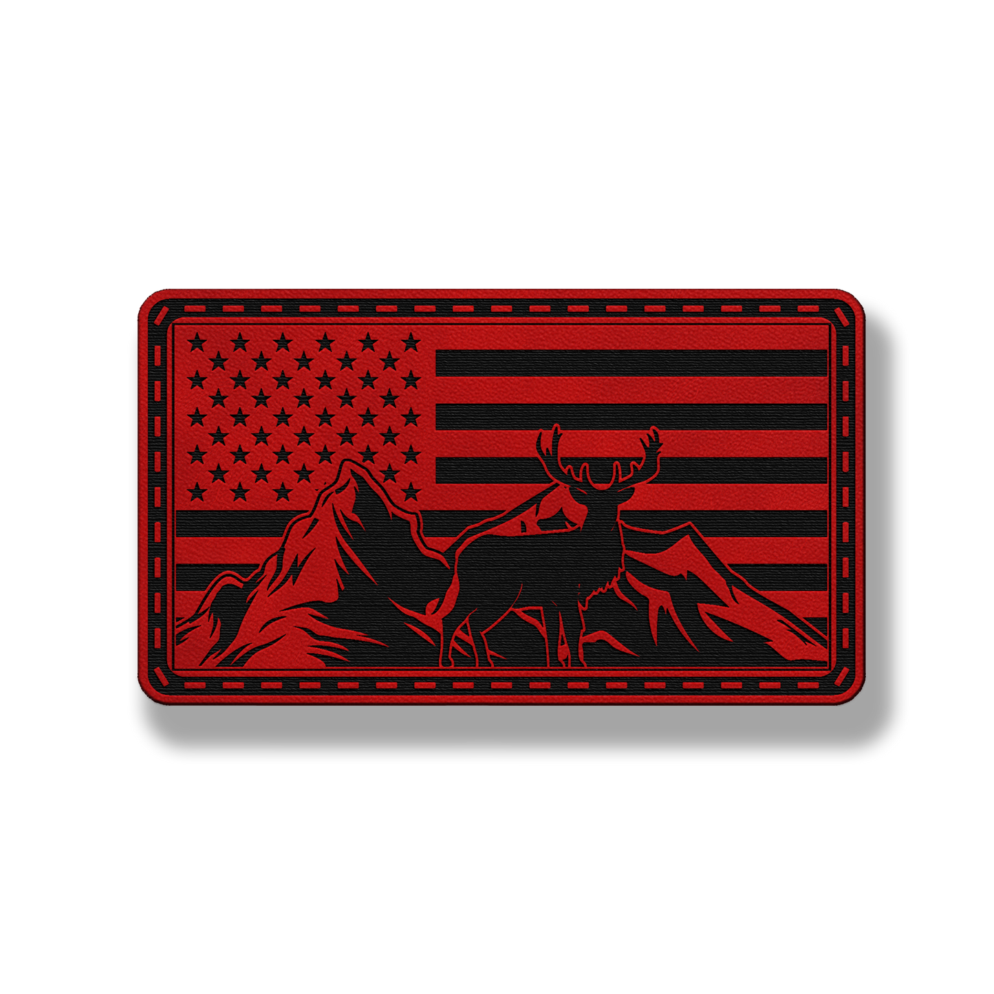 Mountain Deer Flag – Leatherette Morale Patch