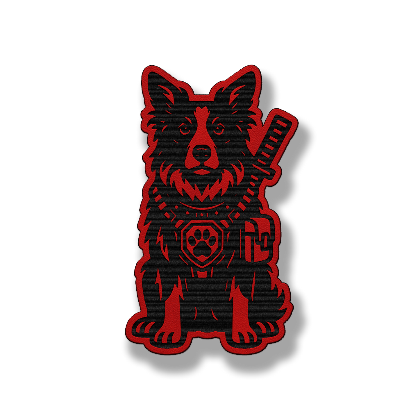 Tactical Border Collie Patch – Leatherette Morale Patch