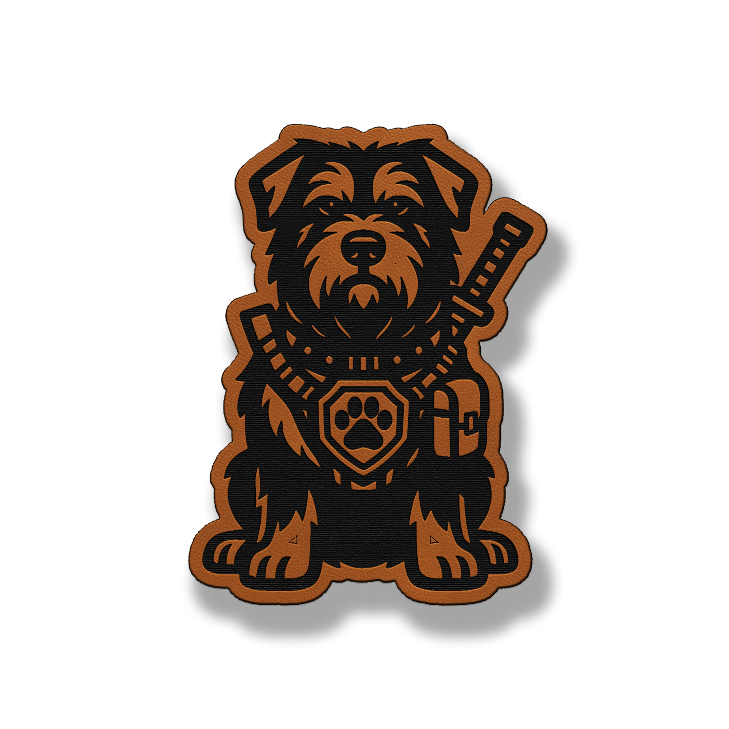 Tactical Bouvier Dog Patch – Leatherette Morale Patch