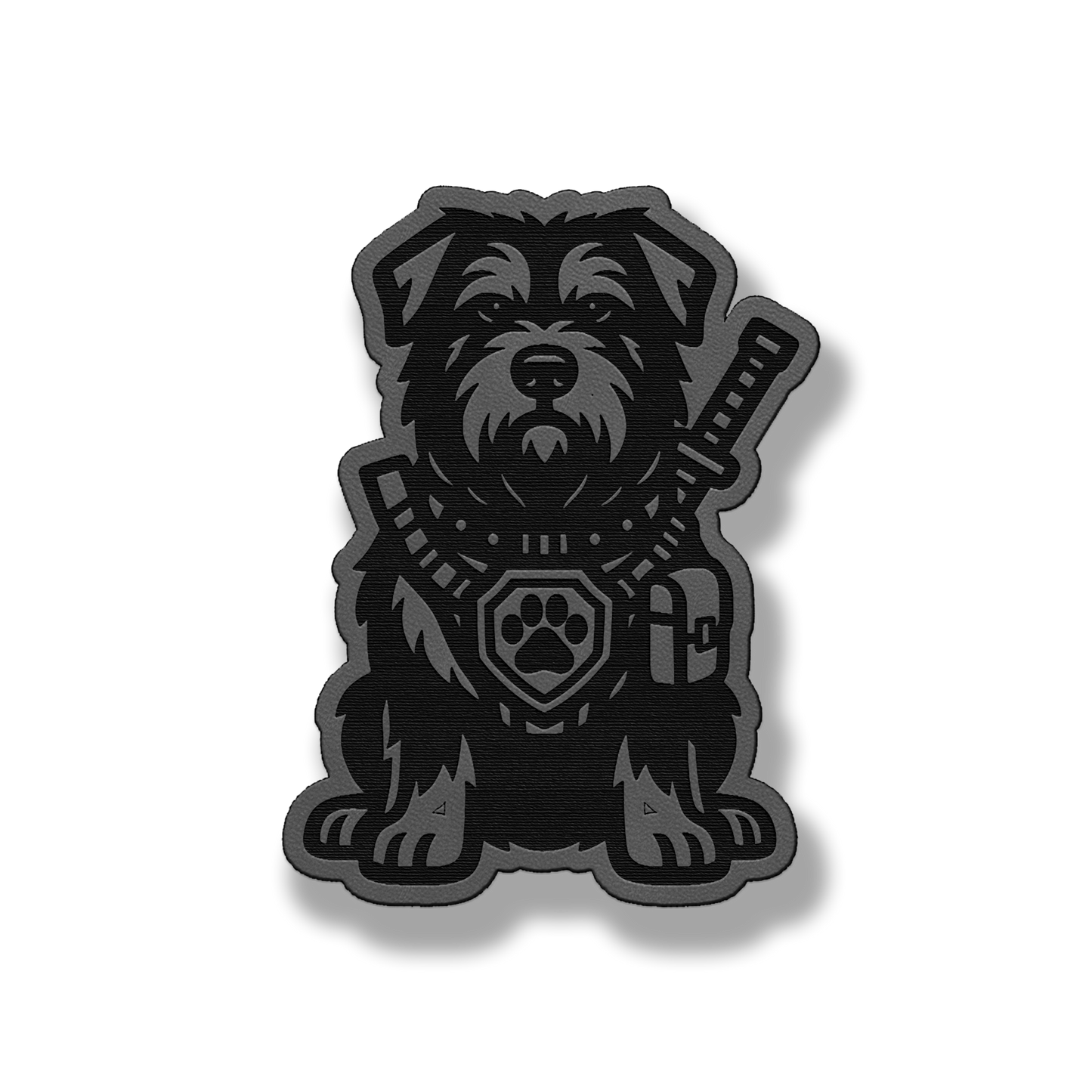 Tactical Bouvier Dog Patch – Leatherette Morale Patch