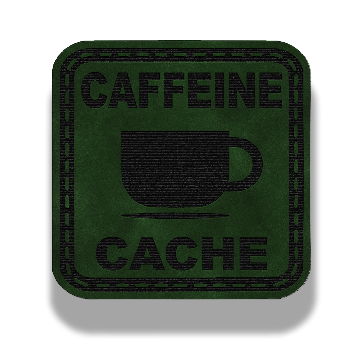 Caffeine Cache Patch – Leatherette Morale Patch