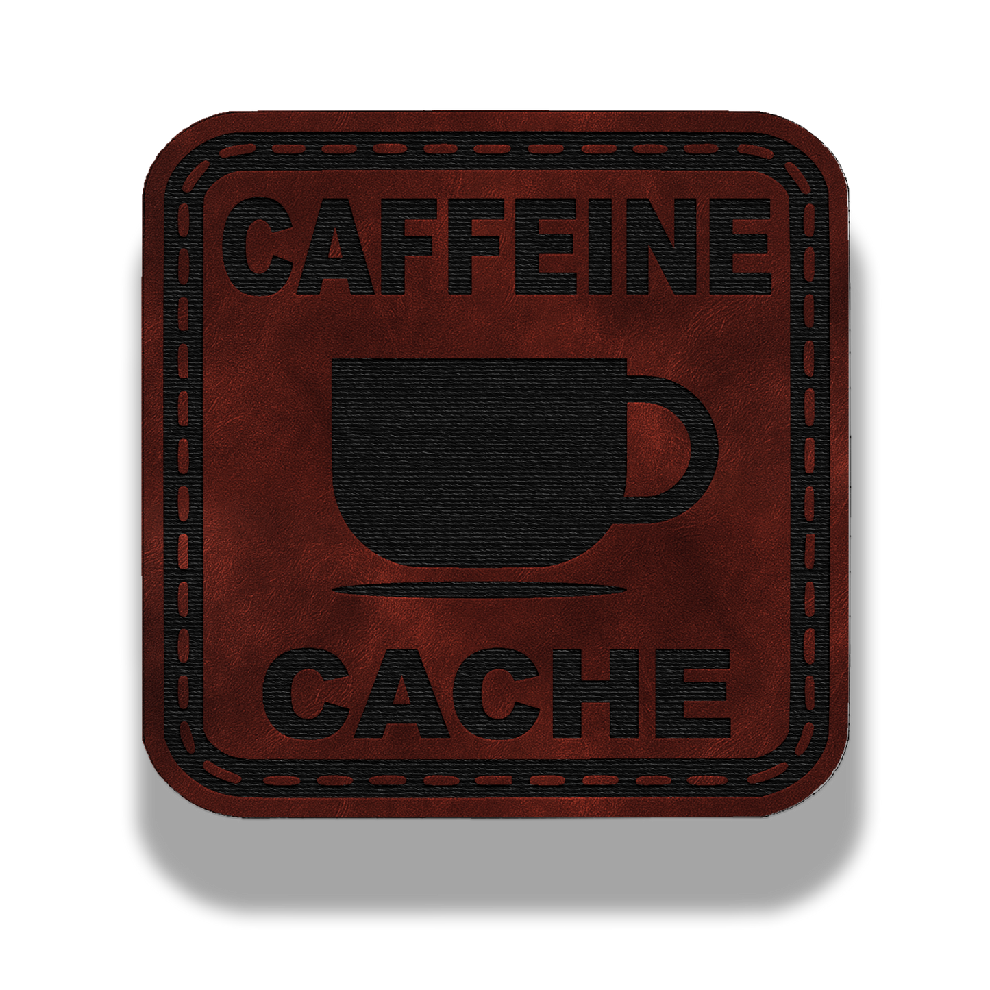 Caffeine Cache Patch – Leatherette Morale Patch