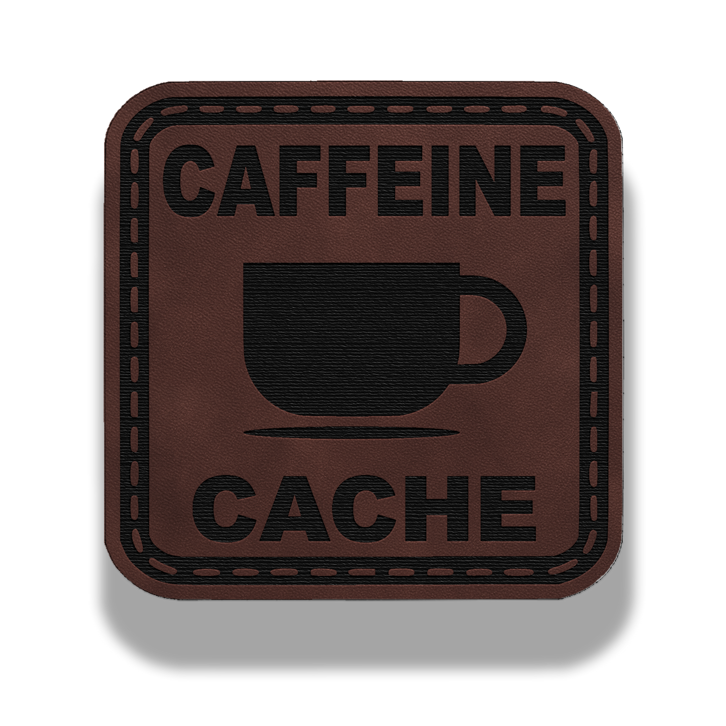 Caffeine Cache Patch – Leatherette Morale Patch