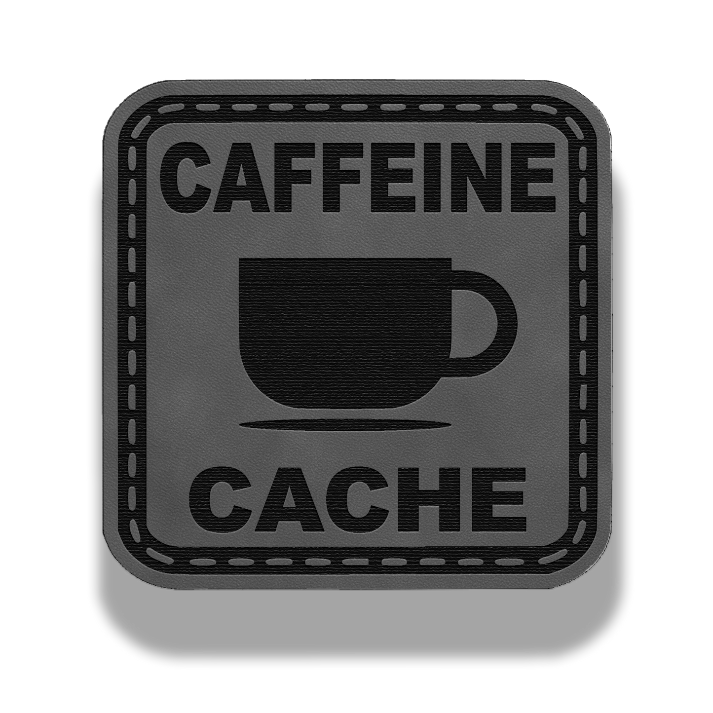Caffeine Cache Patch – Leatherette Morale Patch