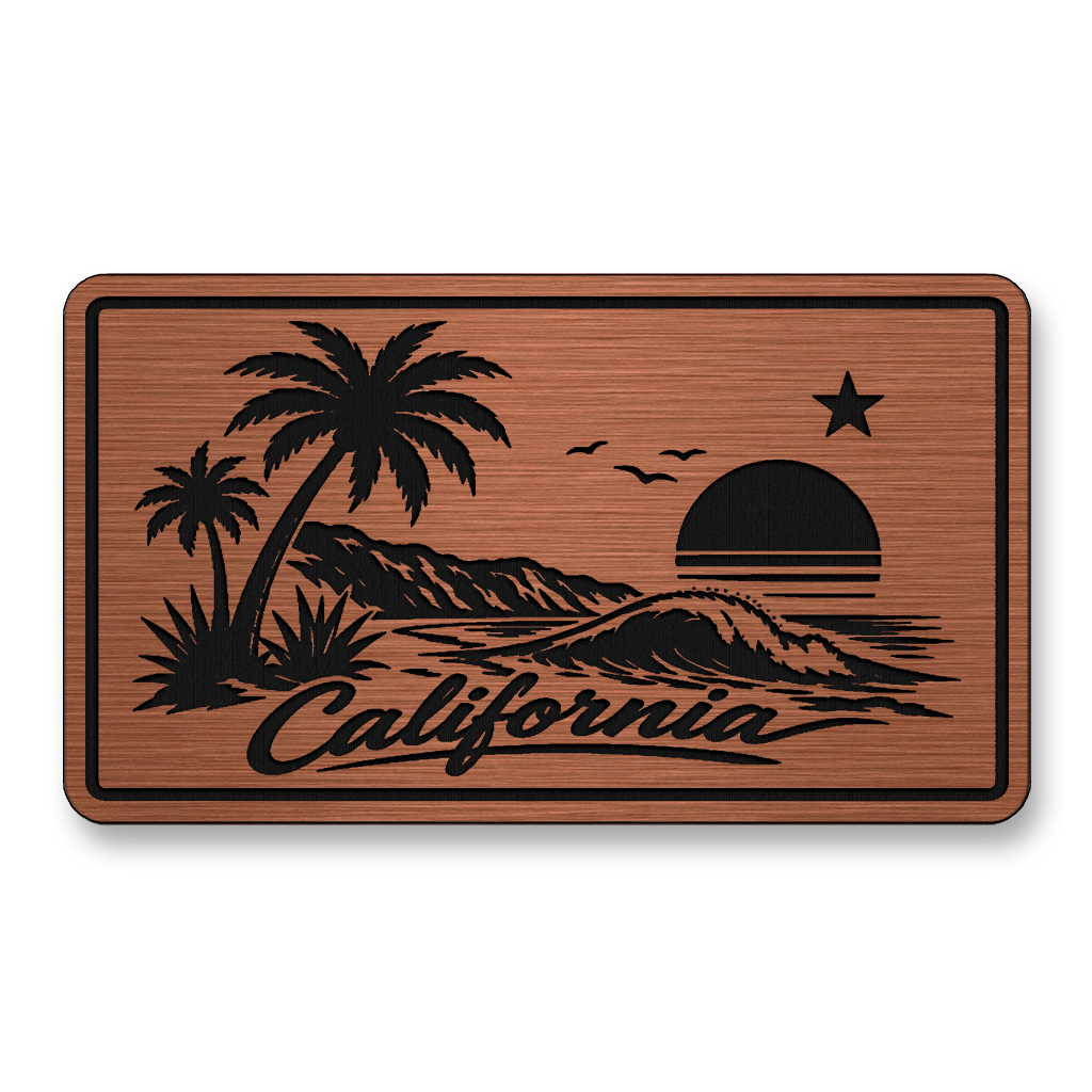 California Beach Sunset Patch – Leatherette Morale Patch