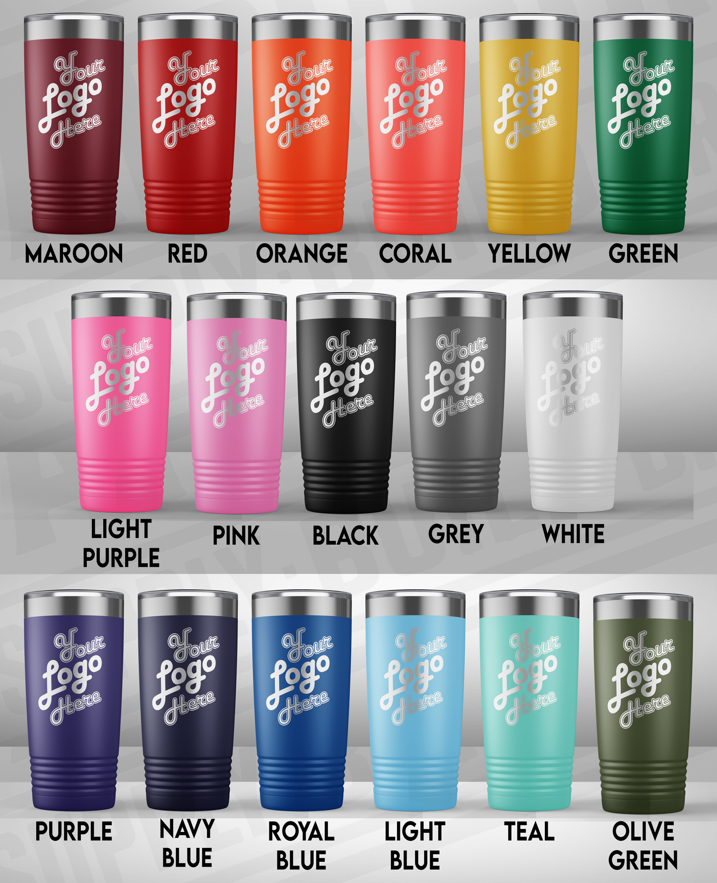 Custom Engraved Stainless Steel Tumblers - Add Your Logo