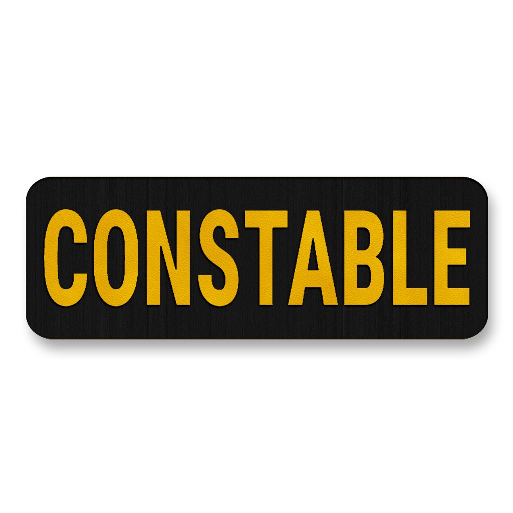 CONSTABLE Vest Placard 8.5"x3" – Leatherette Morale Patch