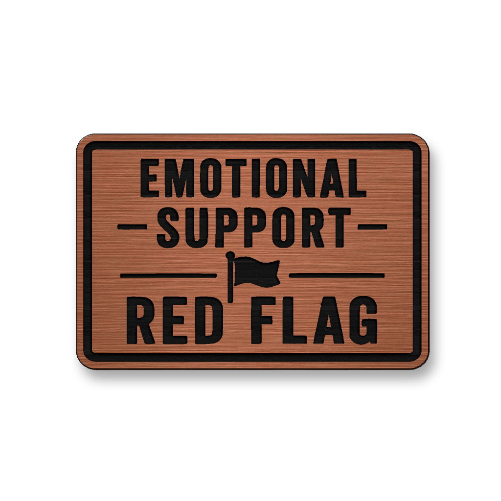 Emotional Support Red Flag DH005 patch in copper acrylic