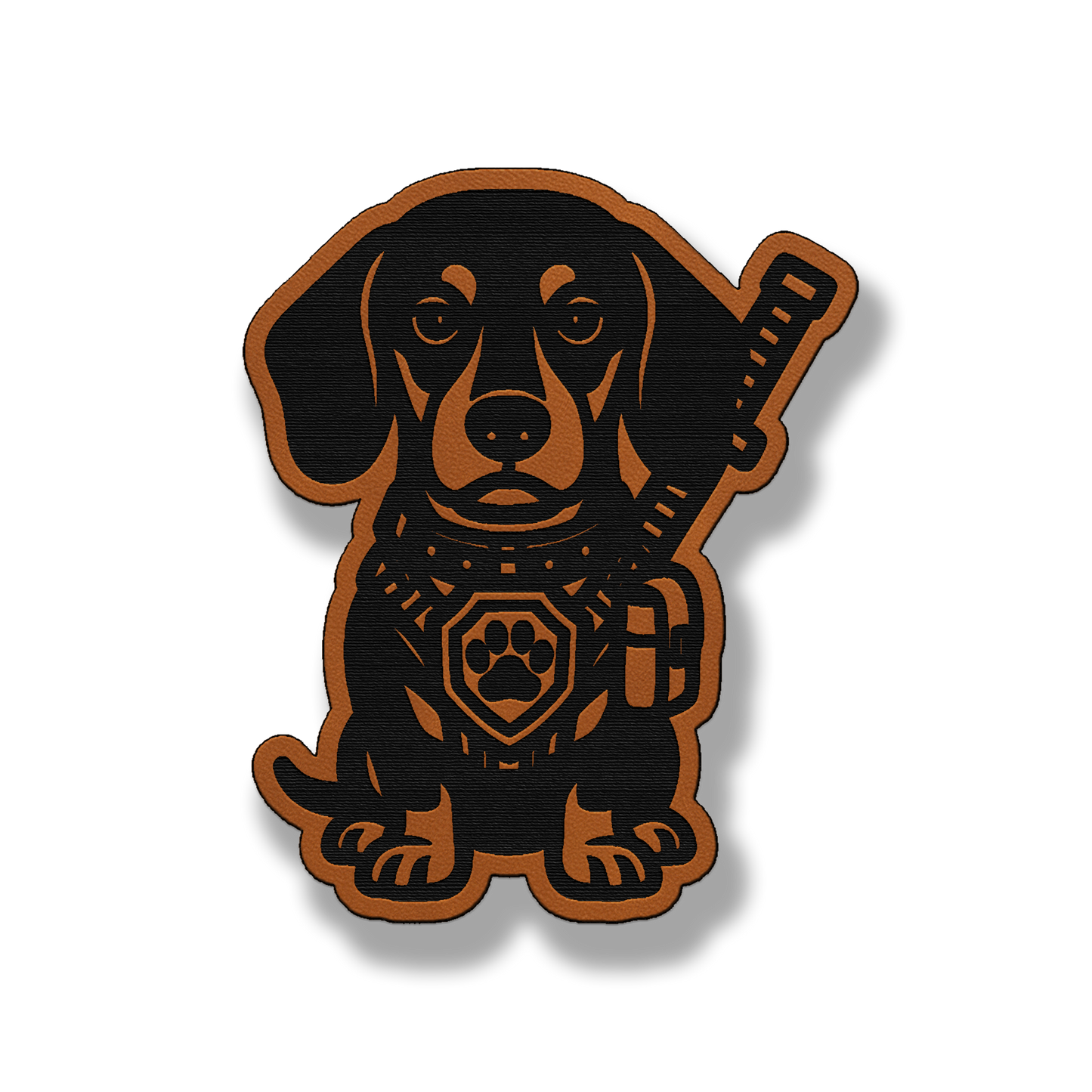 Tactical Dachshund Dog Patch – Leatherette Morale Patch