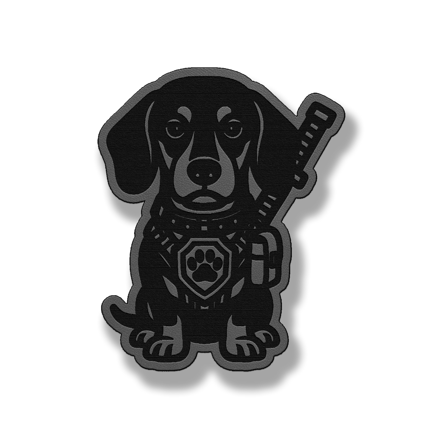 Tactical Dachshund Dog Patch – Leatherette Morale Patch
