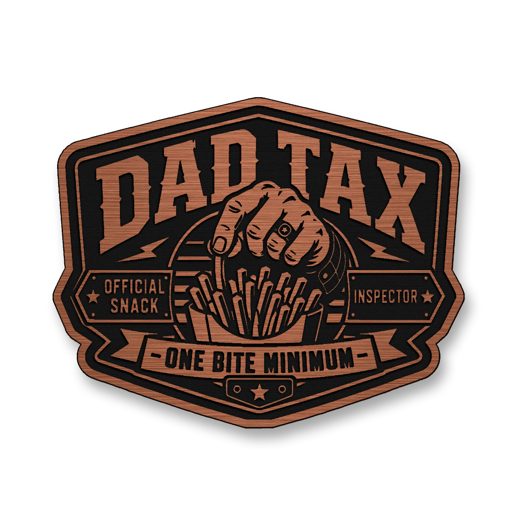 Dad Tax Official Snack Inspector – Leatherette Morale Patch