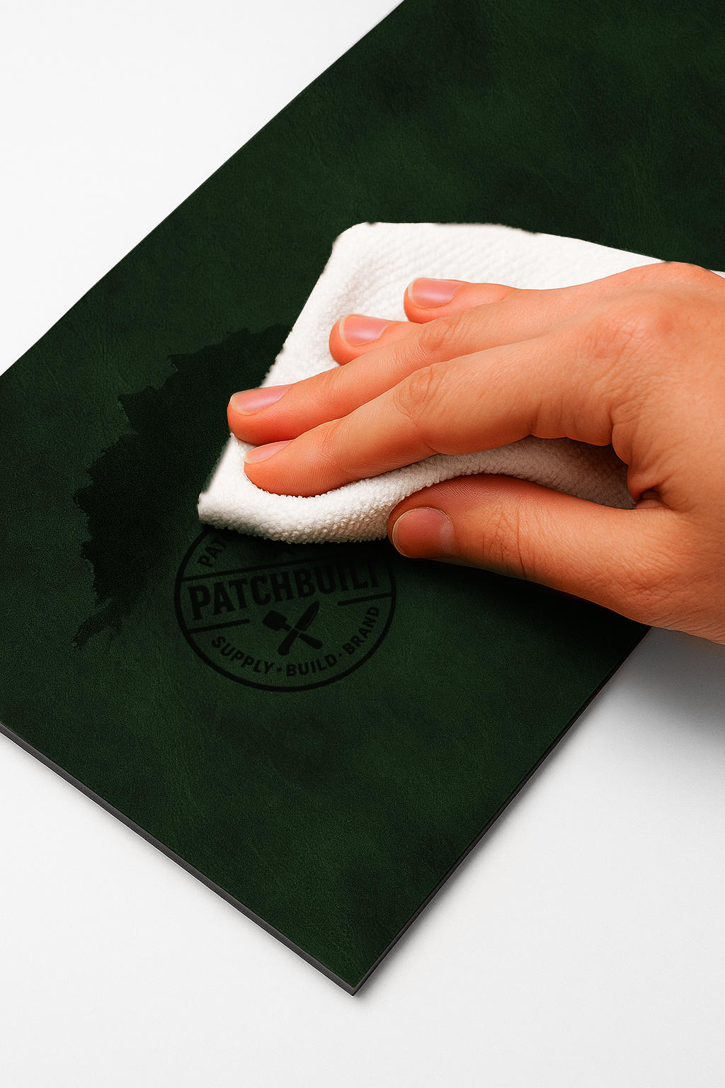 5-Pack Forest Saddle Green Leatherette Sheets – Premier Series (12"x24") – Heat-Activated Adhesive