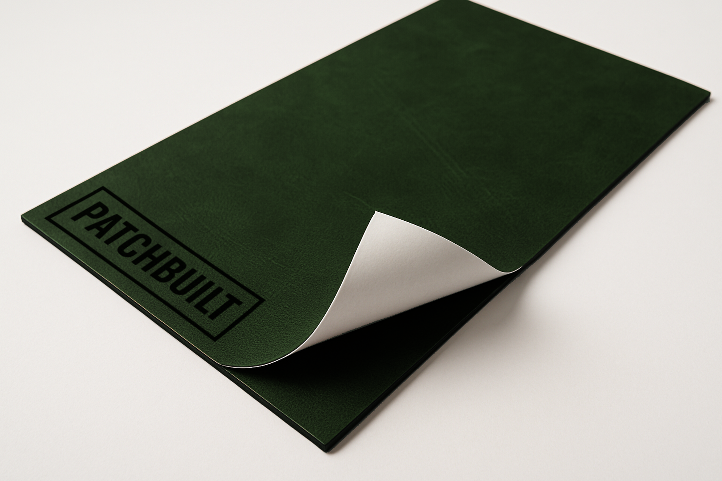 5-Pack Forest Saddle Green Leatherette Sheets – Premier Series (12"x24") – Heat-Activated Adhesive