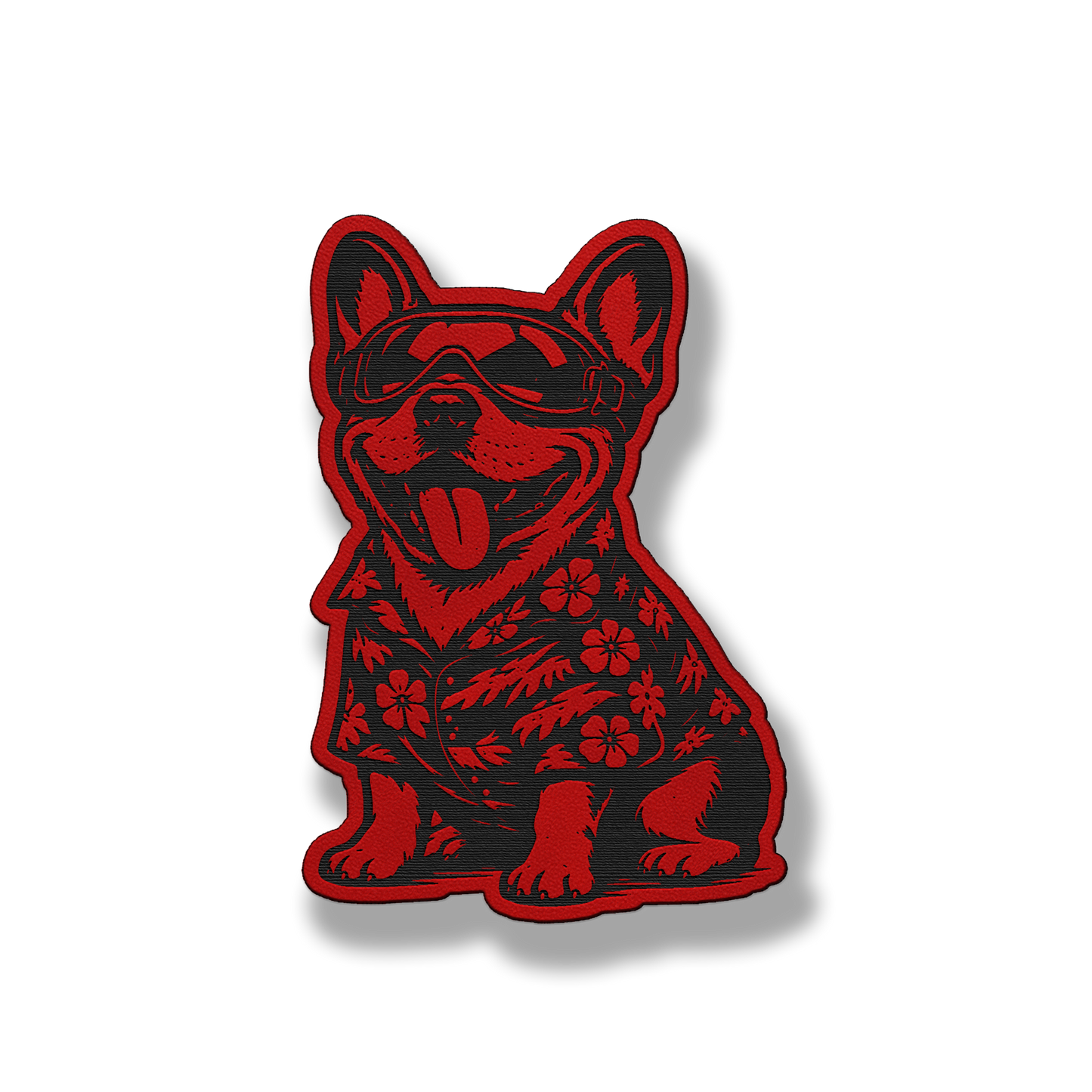 Beach Dog Frenchie Patch – Leatherette Morale Patch