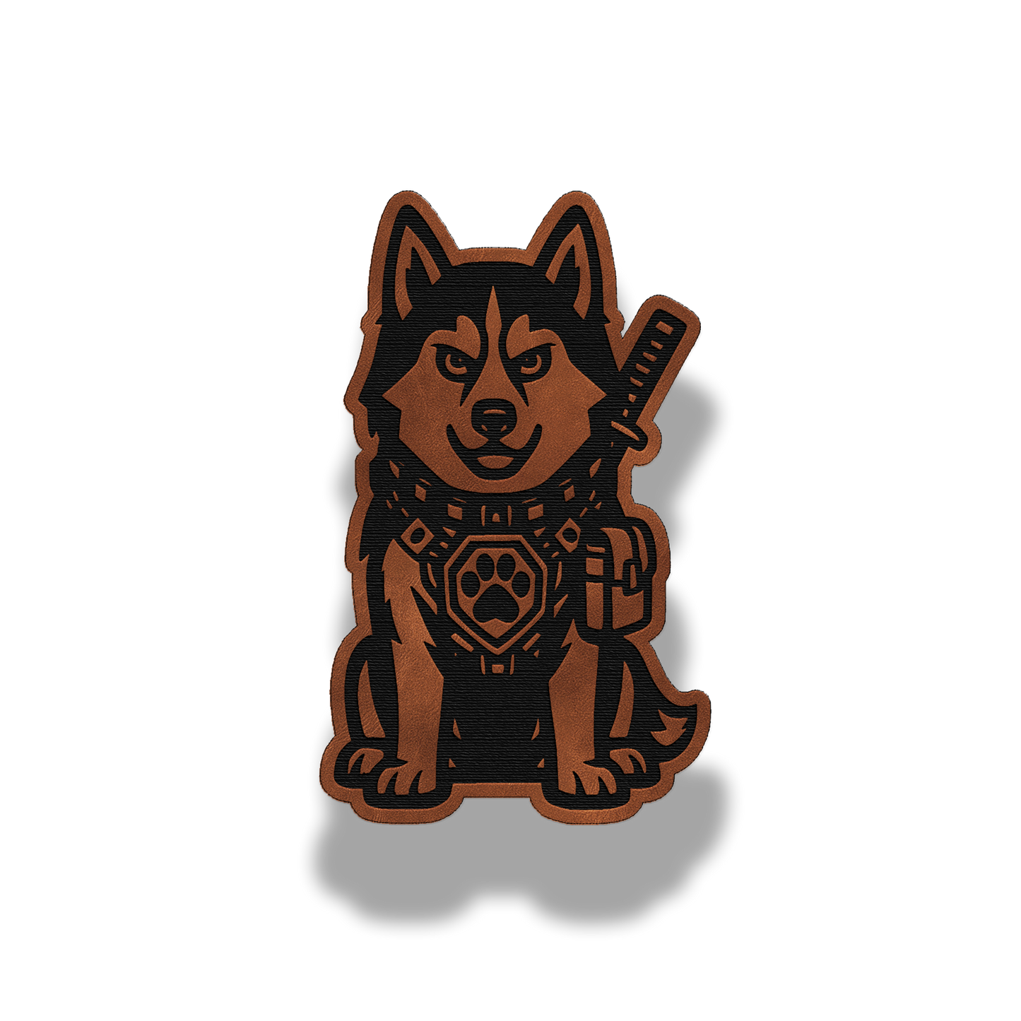 Tactical Husky Dog Patch – Leatherette Morale Patch