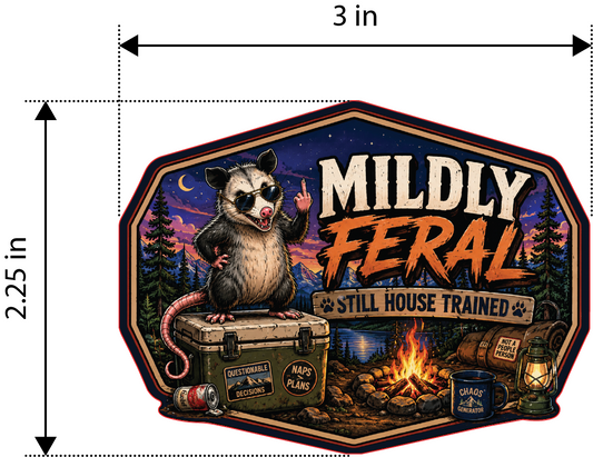 Mildly Feral – Leatherette Morale Patch