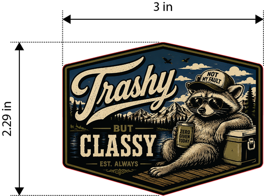 Trashy But Classy – Leatherette Morale Patch