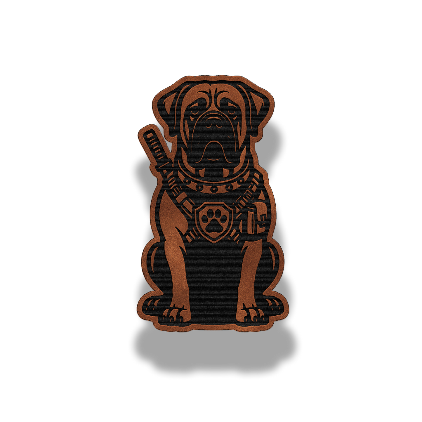 Tactical Bullmastiff Dog Patch – Leatherette Morale Patch