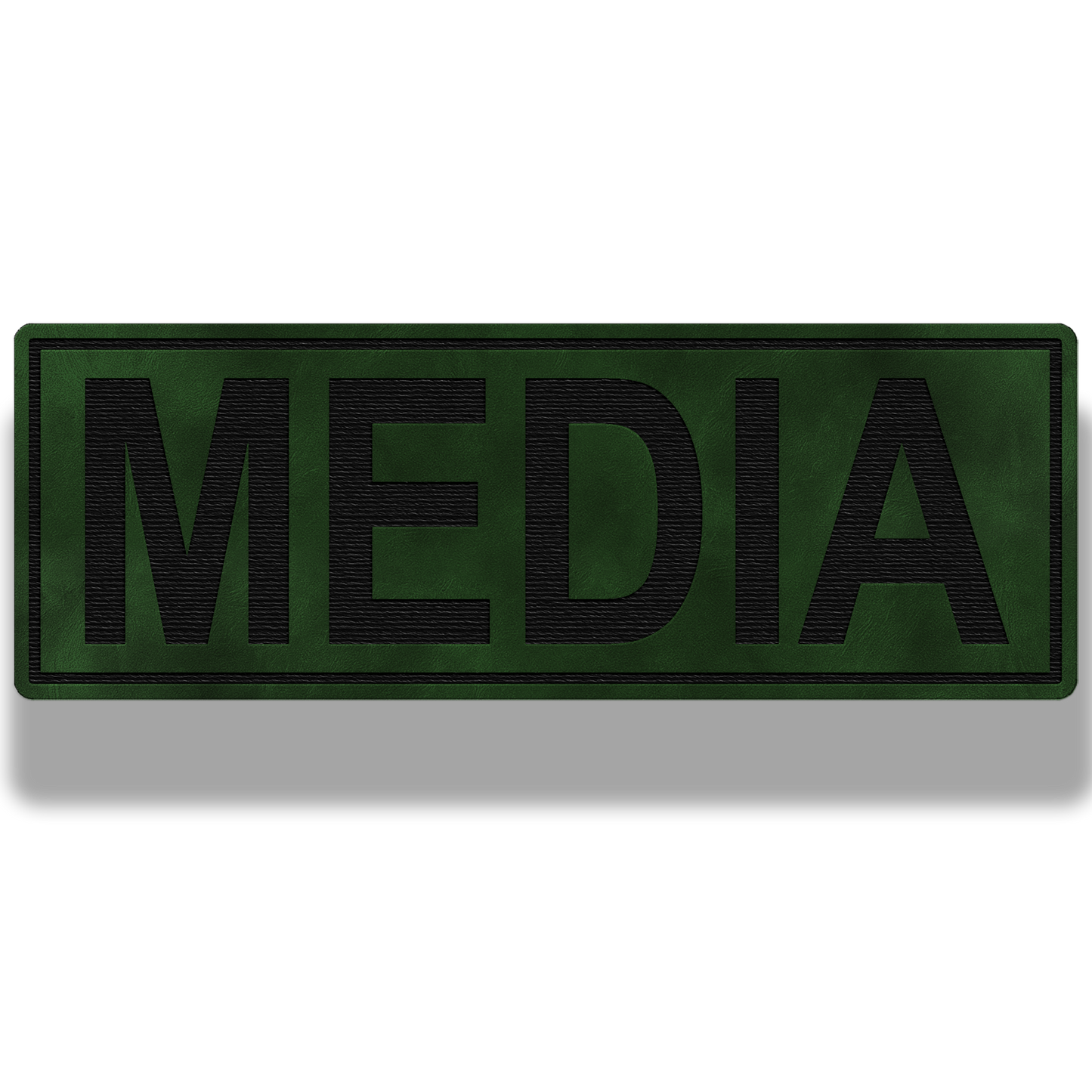 8" MEDIA Leatherette Patch