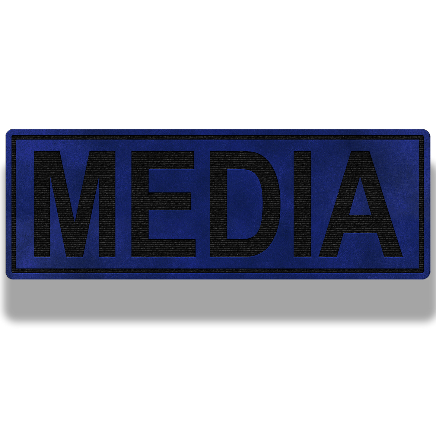 8" MEDIA Leatherette Patch