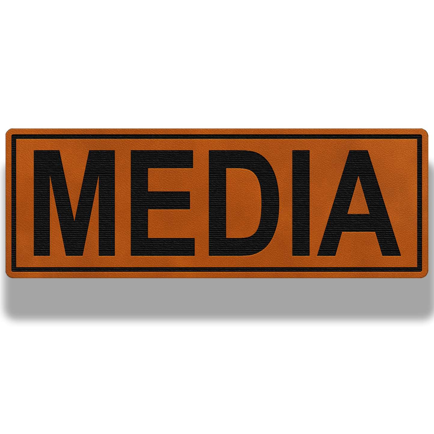 8" MEDIA Leatherette Patch