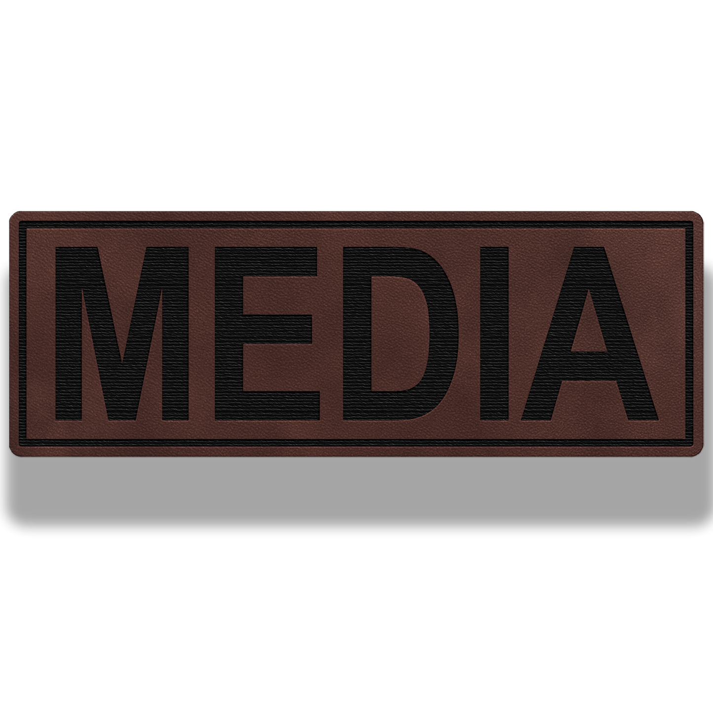 8" MEDIA Leatherette Patch