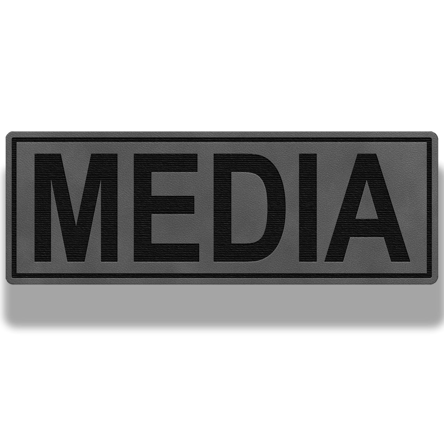8" MEDIA Leatherette Patch