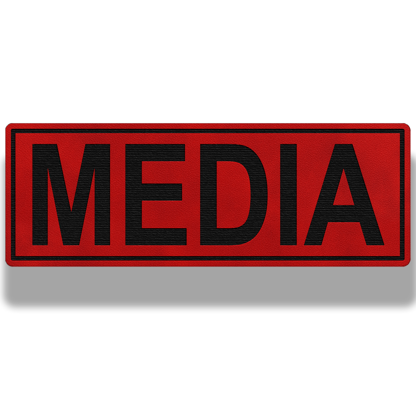 8" MEDIA Leatherette Patch