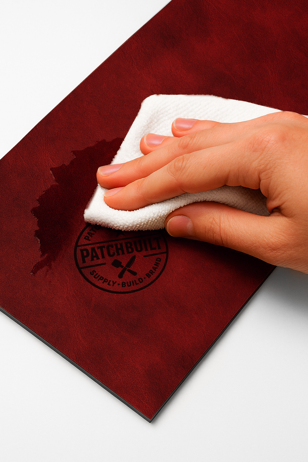5-Pack Saddle Red Leatherette Sheets – Premier Series (12"x24") – Heat-Activated Adhesive