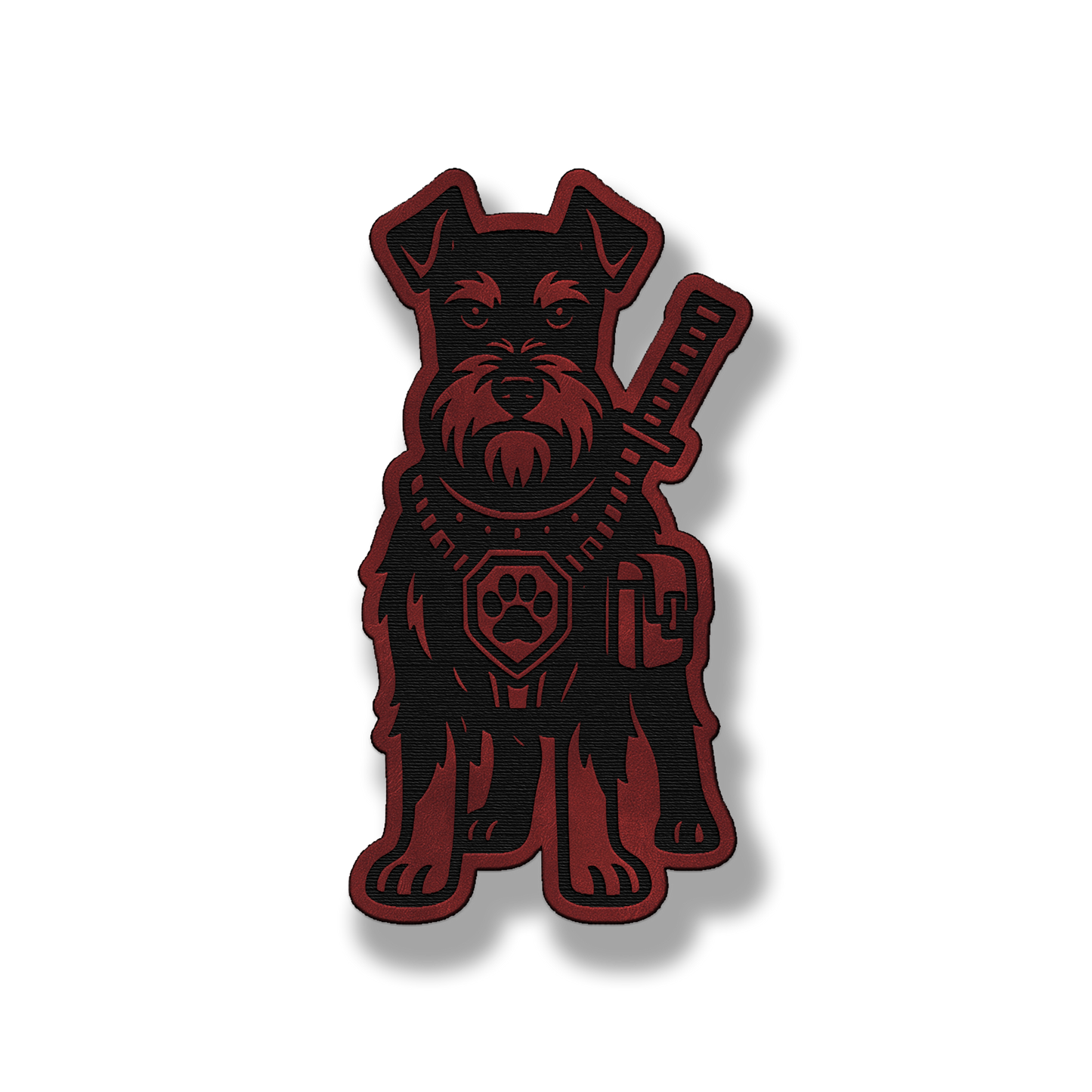 Tactical Schnauzer Patch – Leatherette Morale Patch