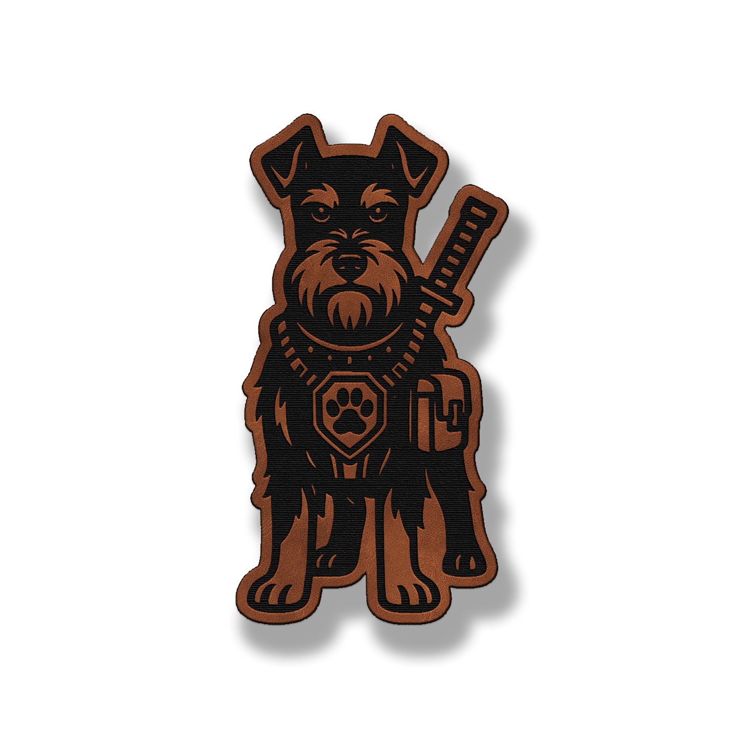 Tactical Schnauzer Patch – Leatherette Morale Patch