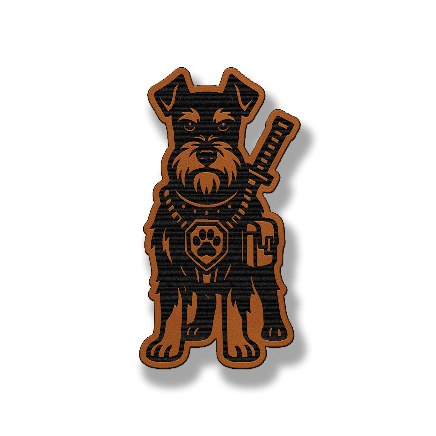 Tactical Schnauzer Patch – Leatherette Morale Patch