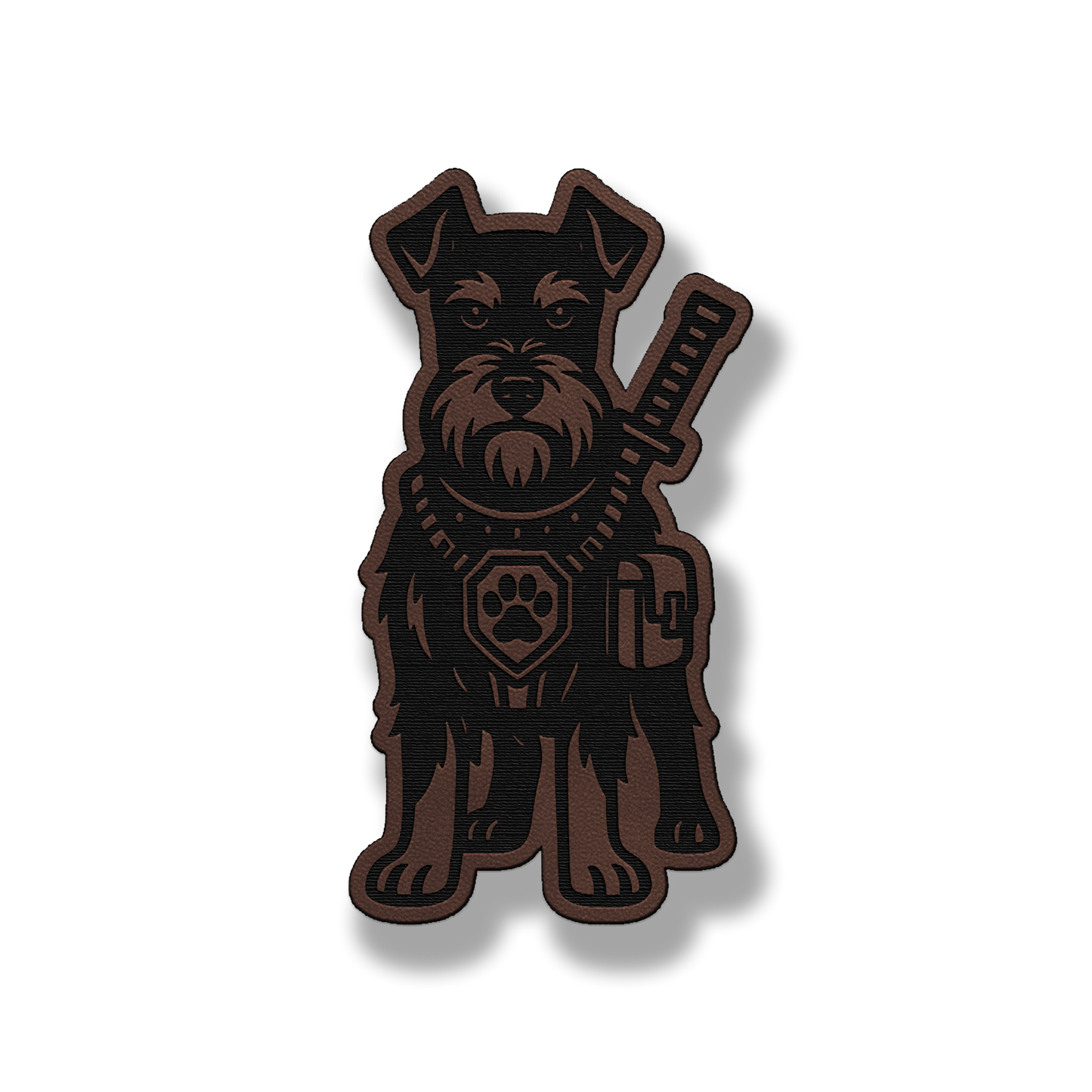 Tactical Schnauzer Patch – Leatherette Morale Patch