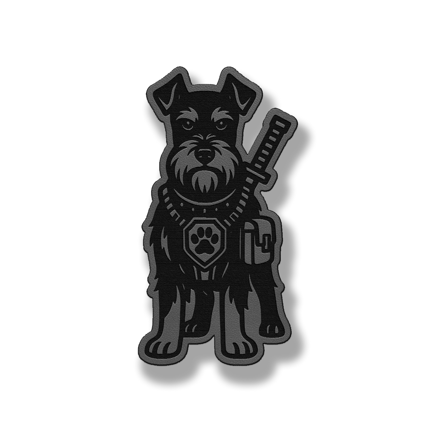 Tactical Schnauzer Patch – Leatherette Morale Patch