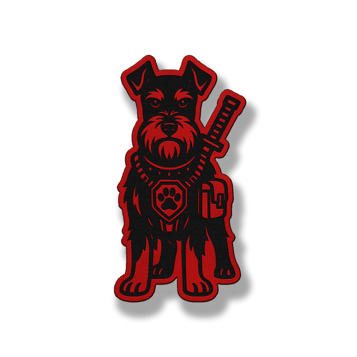 Tactical Schnauzer Patch – Leatherette Morale Patch