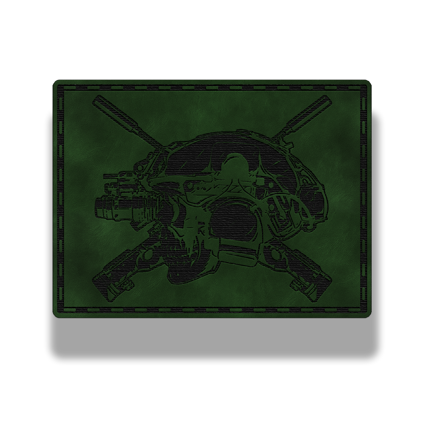 Tactical Skull Helmet w/ Rifles – Leatherette Patch