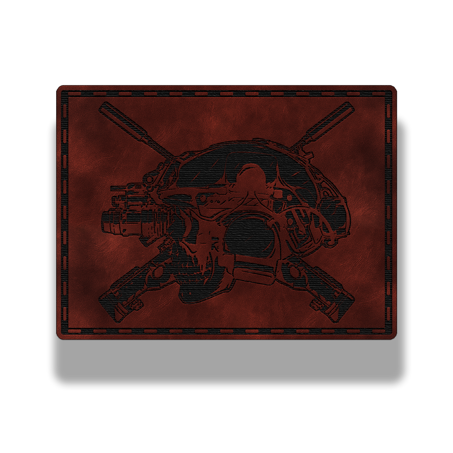 Tactical Skull Helmet w/ Rifles – Leatherette Patch