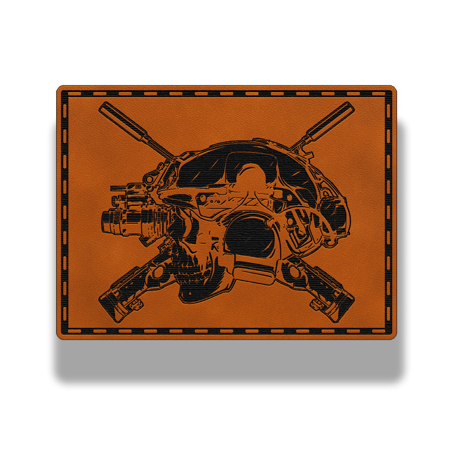 Tactical Skull Helmet w/ Rifles – Leatherette Patch