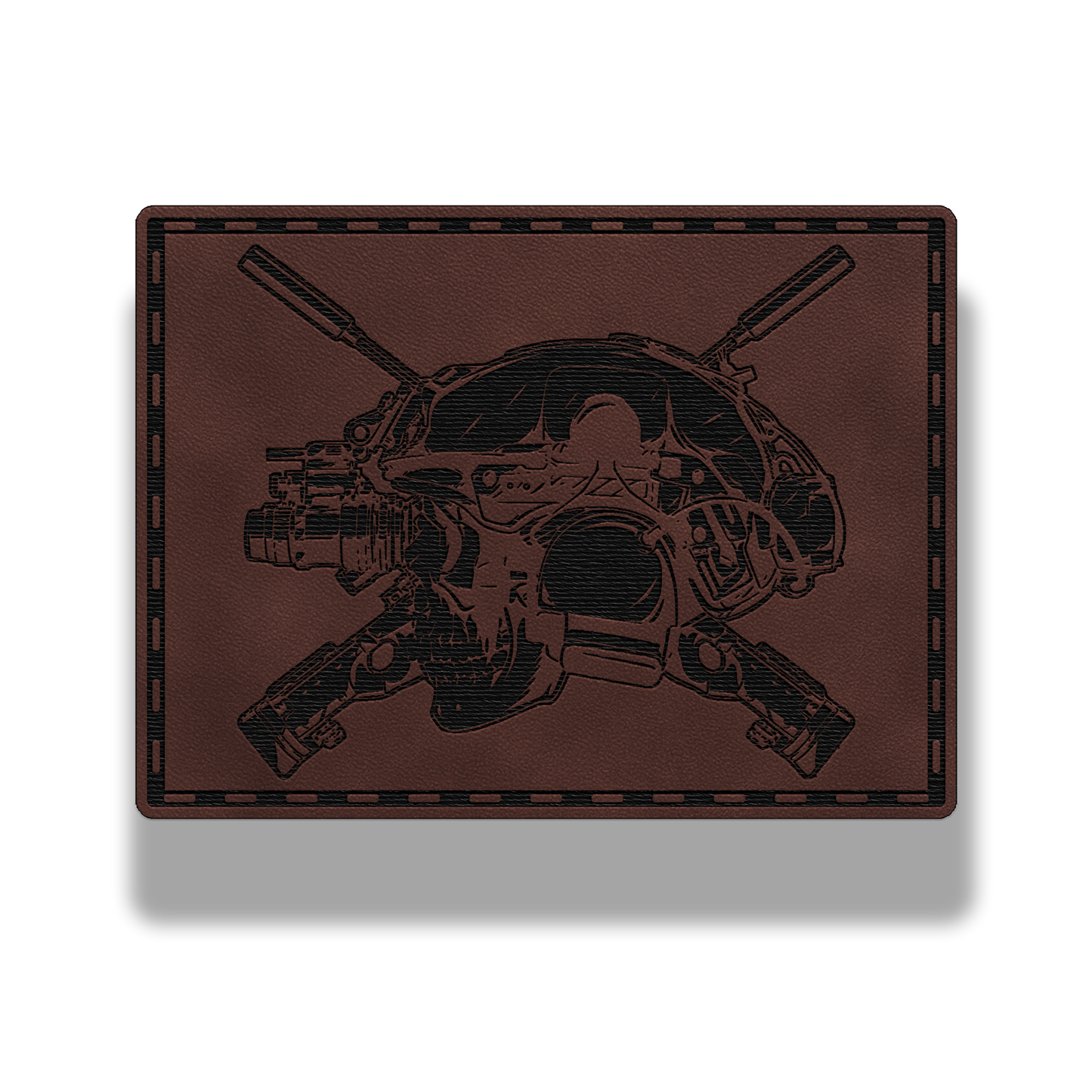 Tactical Skull Helmet w/ Rifles – Leatherette Patch