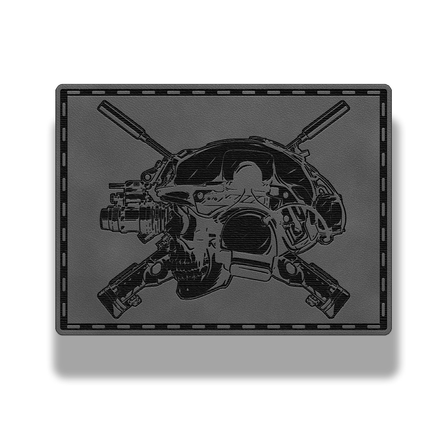 Tactical Skull Helmet w/ Rifles – Leatherette Patch
