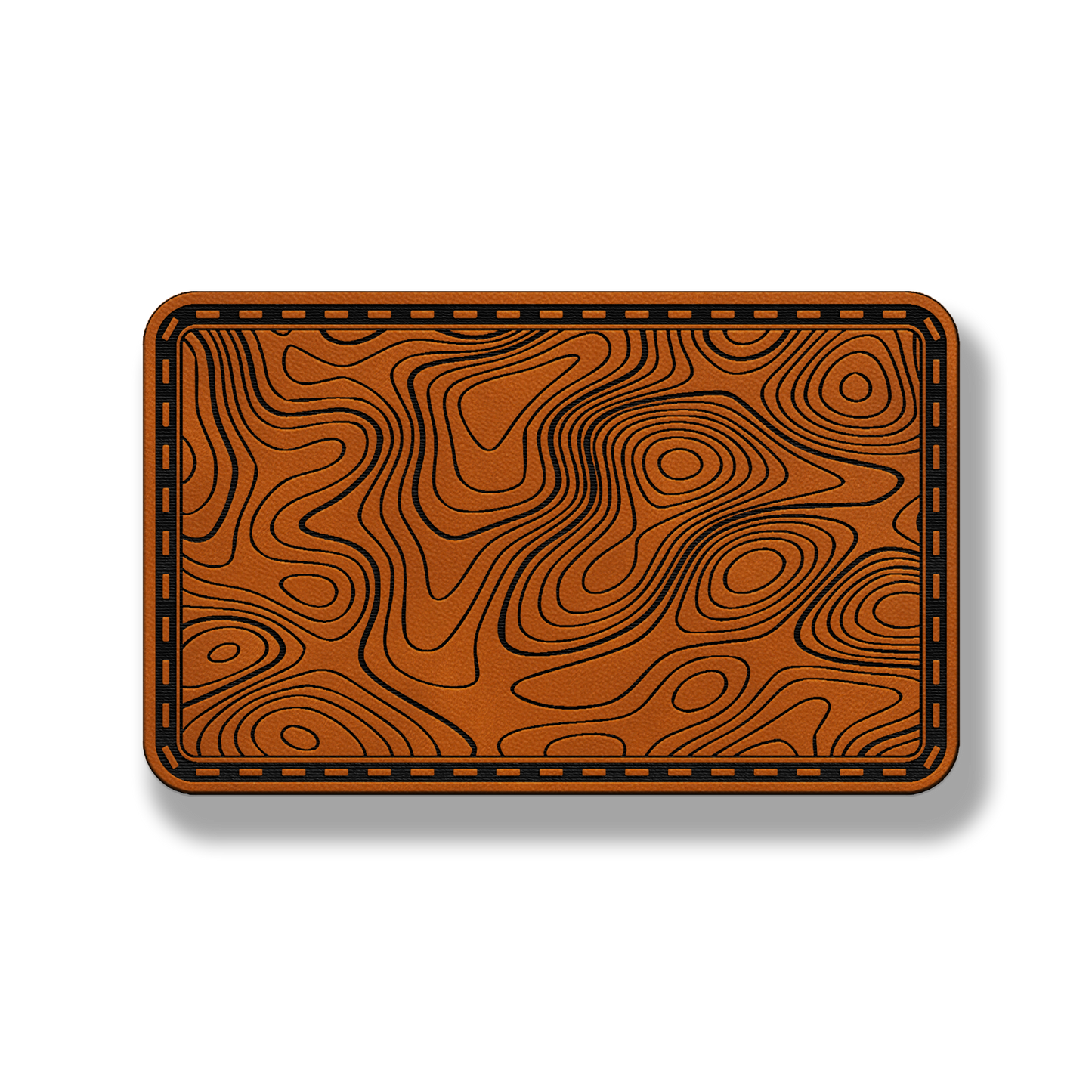 TOPOGRAPHIC MAP – Minimalist Terrain Leatherette Patch