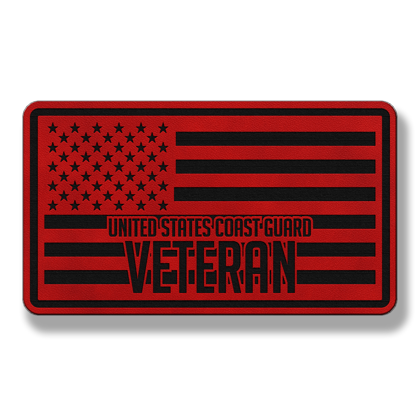 United States Coast Guard Veteran Flag – Leatherette Morale Patch