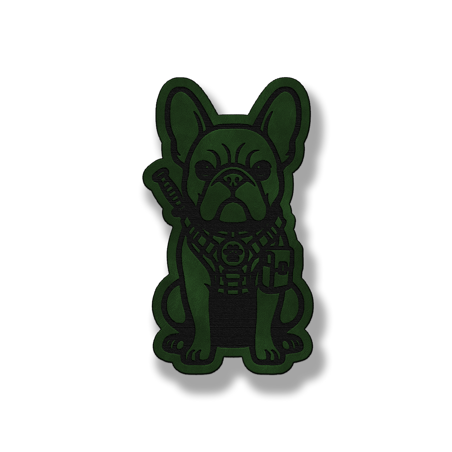 Tactical Frenchie Dog Patch – Leatherette Morale Patch