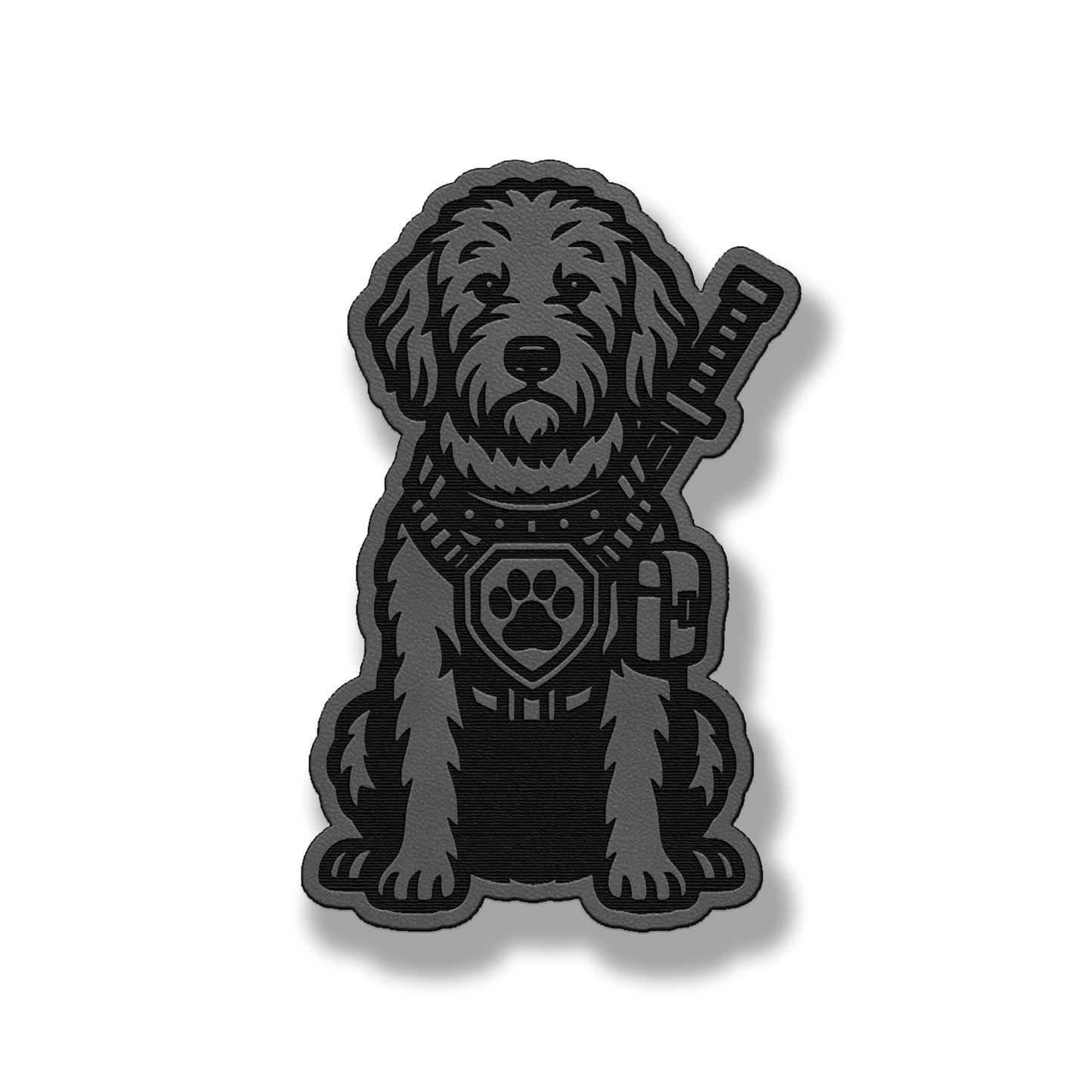 Tactical Golden Doodle Patch – Leatherette Morale Patch