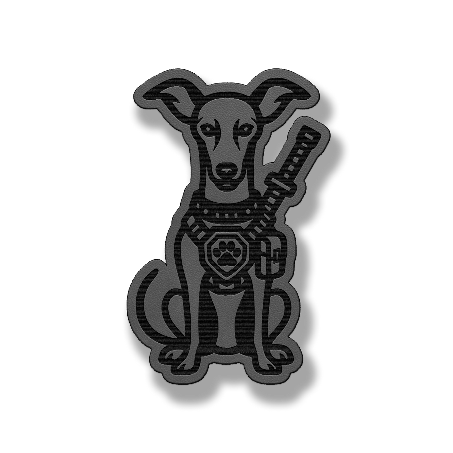 Tactical Italian Greyhound Dog Patch – Leatherette Morale Patch