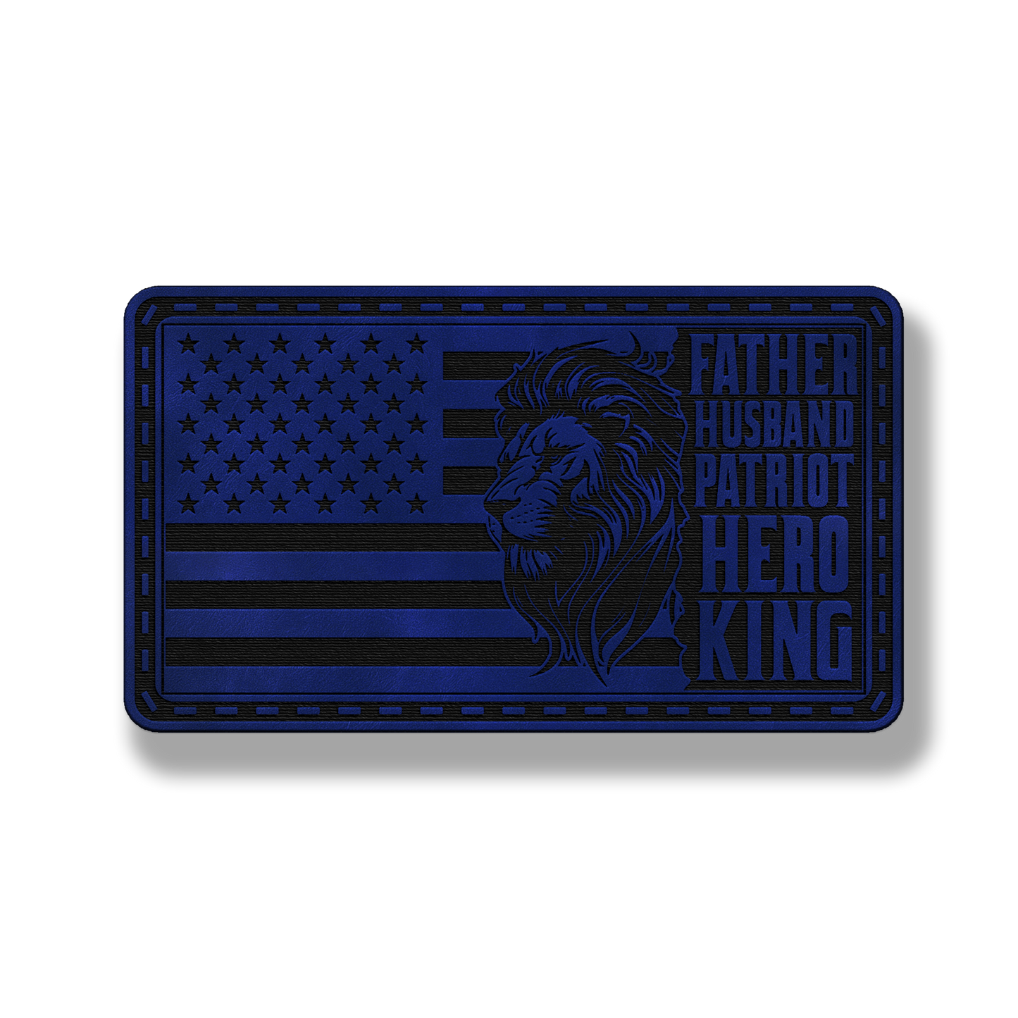 Lion Father Flag Patch – Leatherette Morale Patch