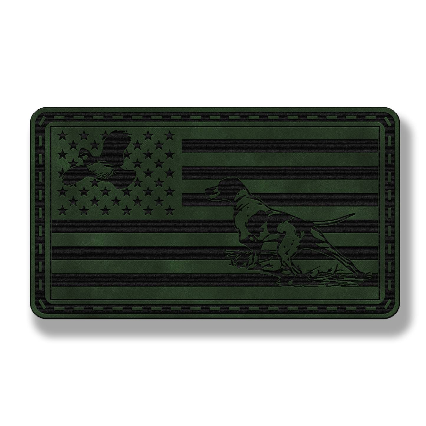 Pointer & Quail Flag Patch – Leatherette Morale Patch