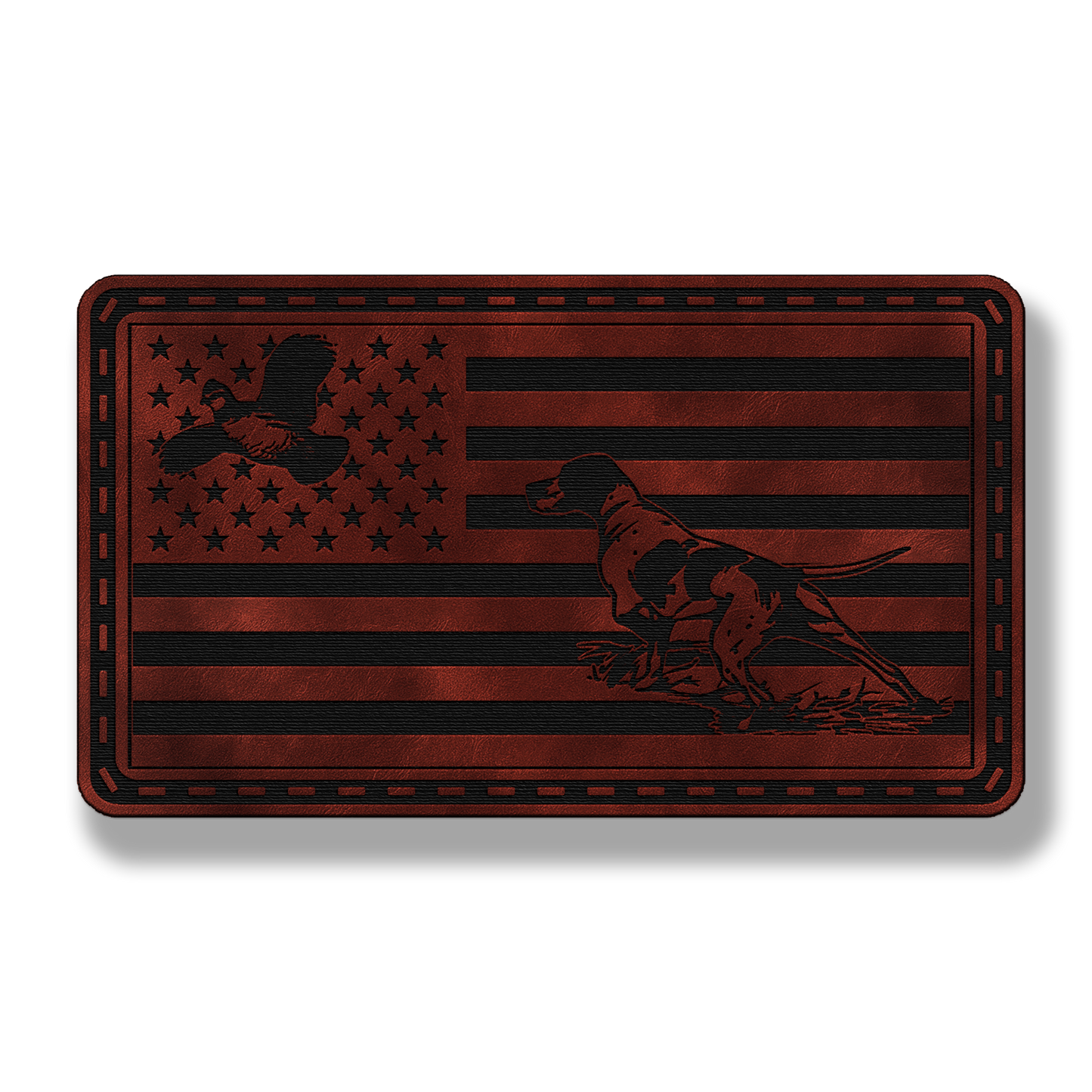 Pointer & Quail Flag Patch – Leatherette Morale Patch